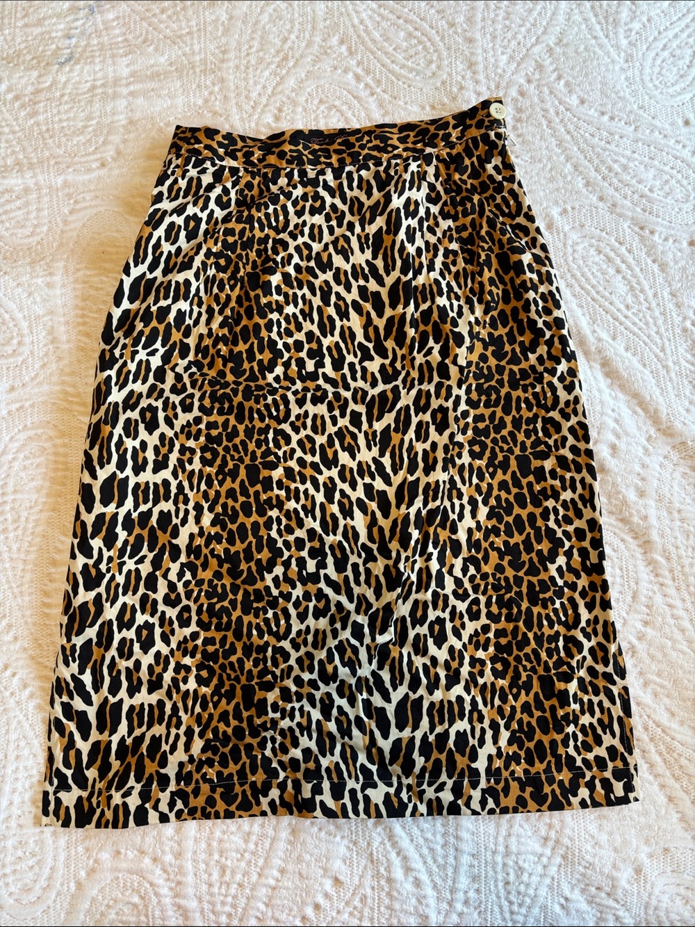 Trashy Diva Leopard Print Cotton Blend Pencil Skirt Size 8